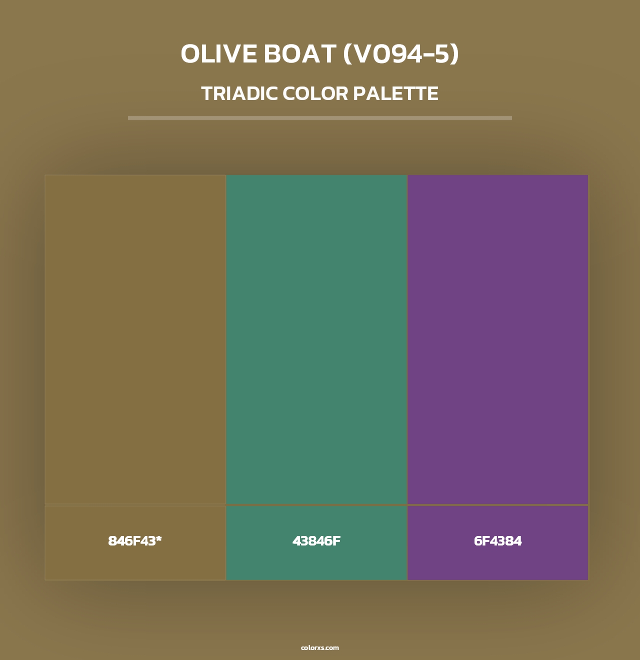 Olive Boat (V094-5) - Triadic Color Palette