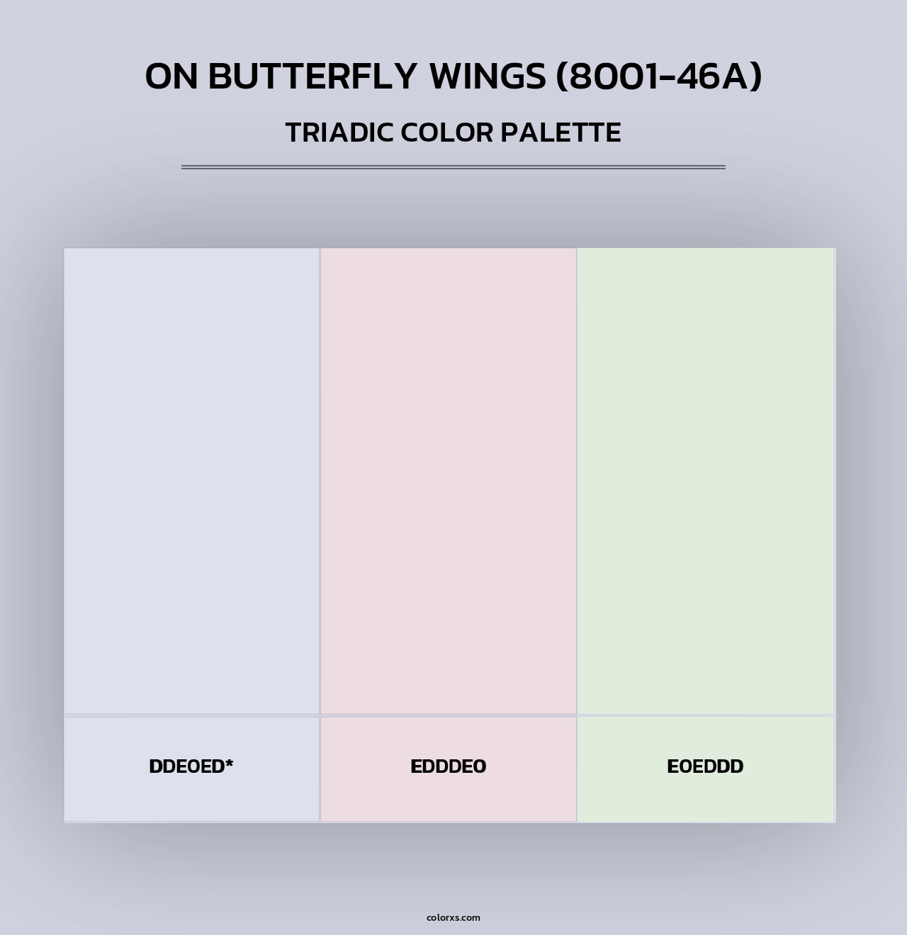 On Butterfly Wings (8001-46A) - Triadic Color Palette