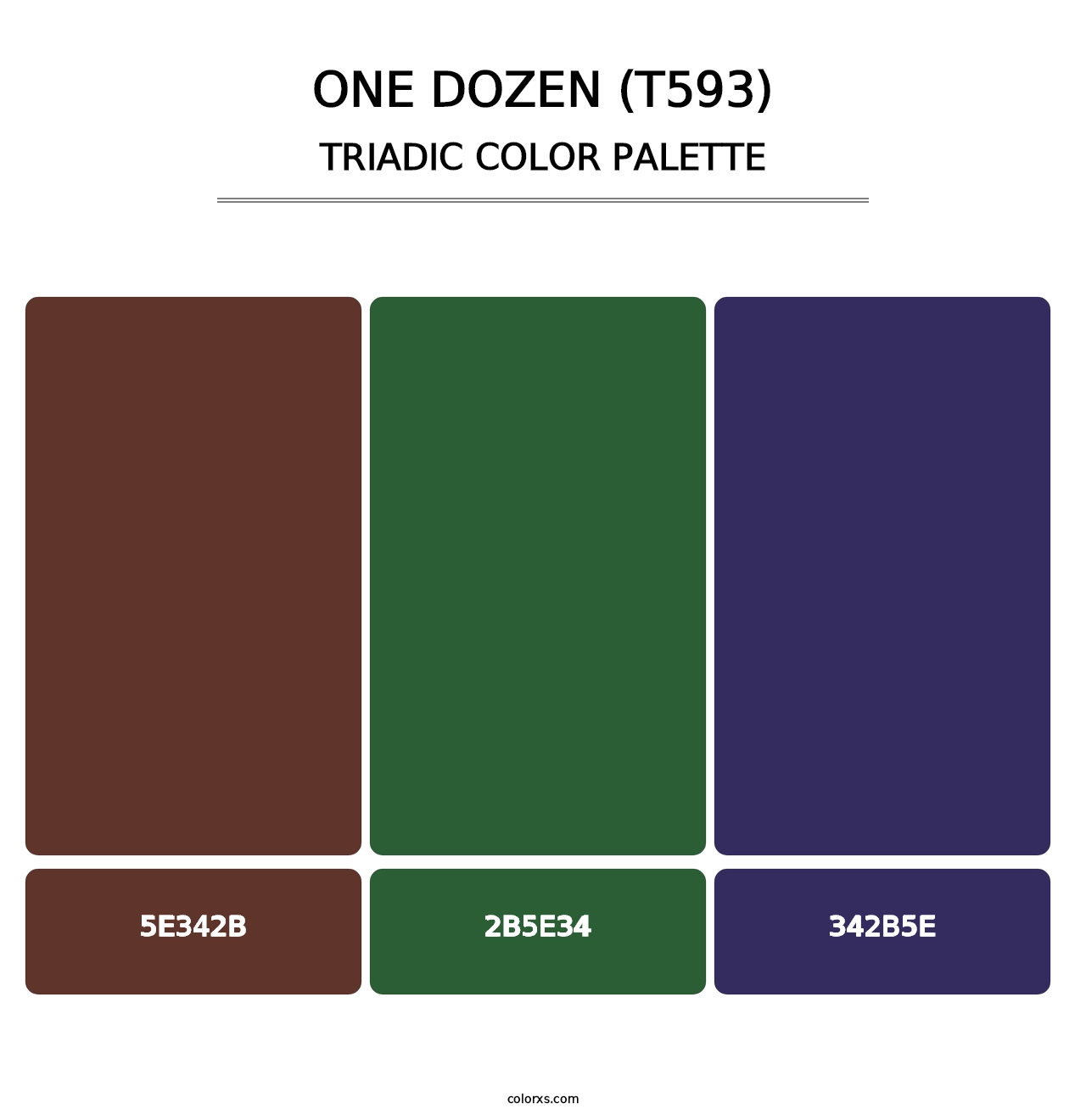 One Dozen (T593) - Triadic Color Palette