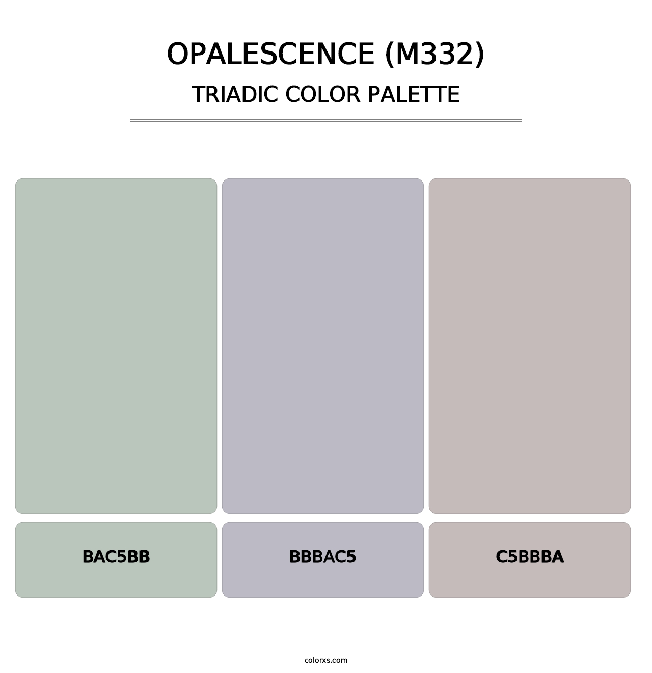 Opalescence (M332) - Triadic Color Palette