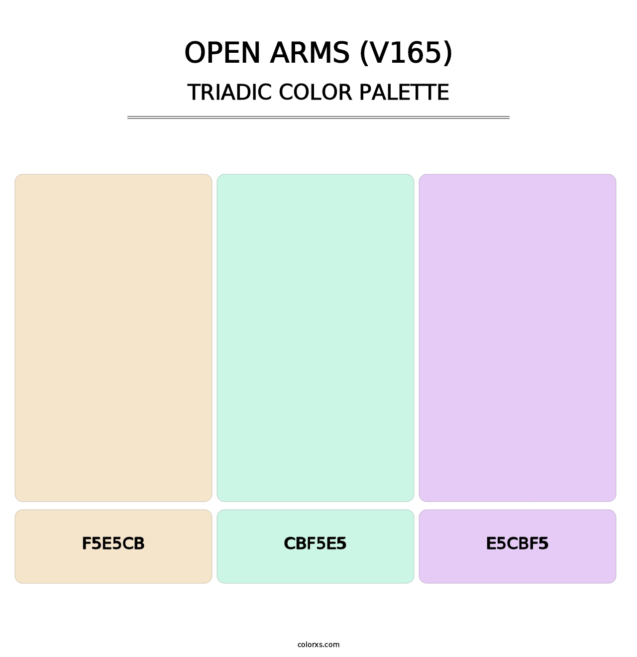 Open Arms (V165) - Triadic Color Palette