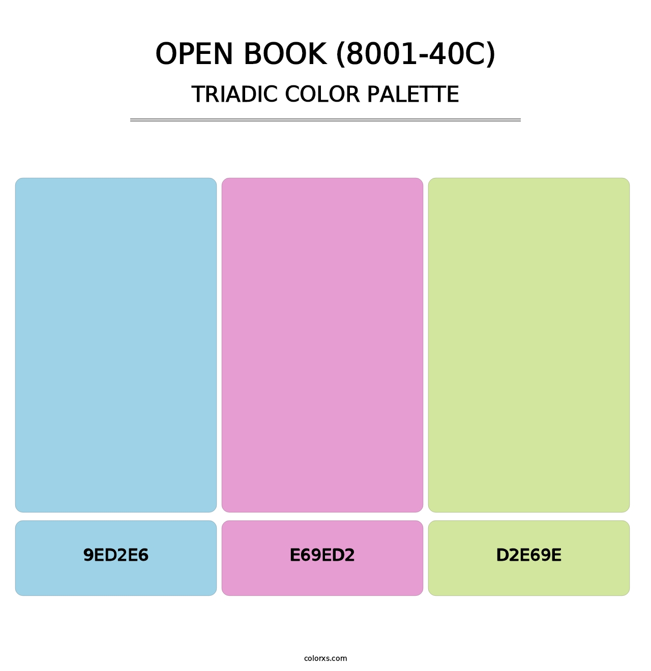Open Book (8001-40C) - Triadic Color Palette