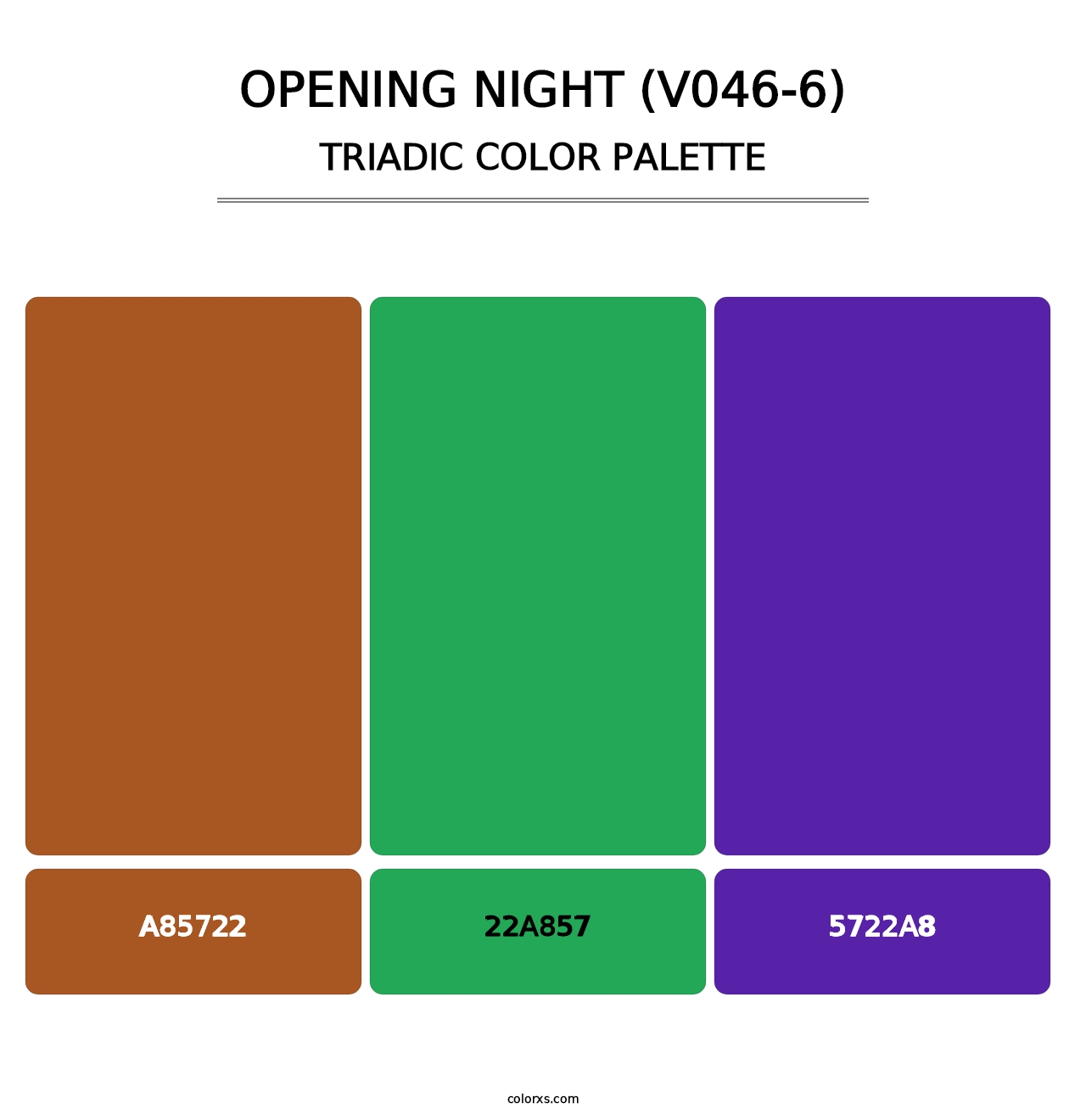 Opening Night (V046-6) - Triadic Color Palette