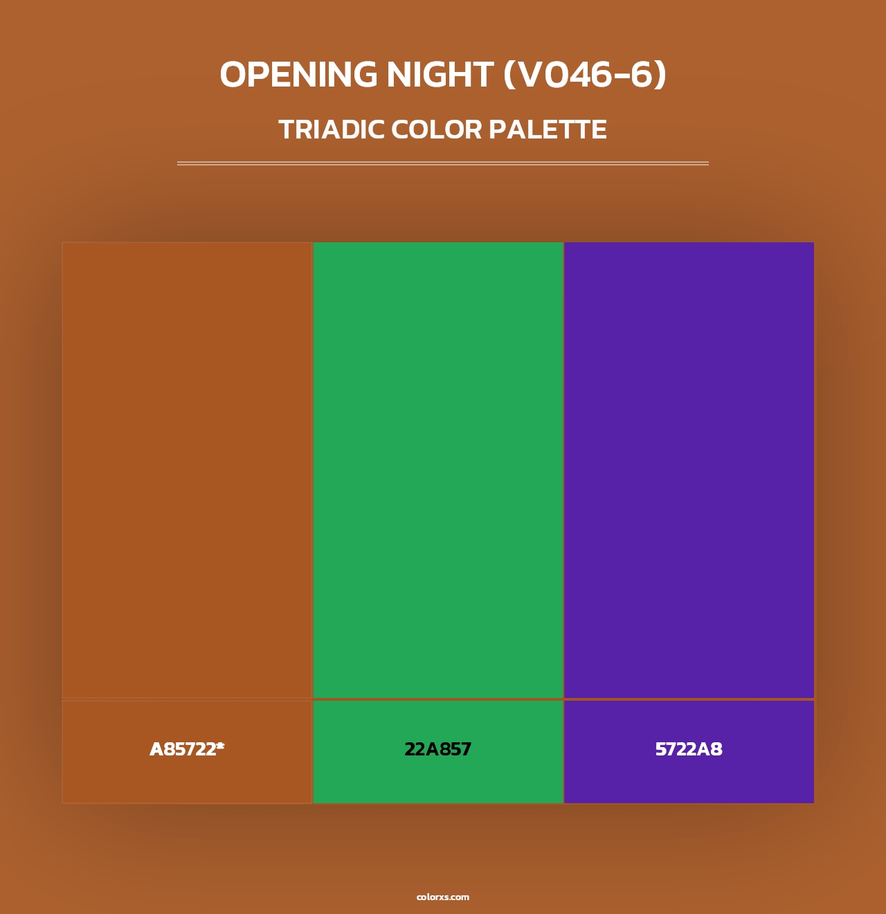 Opening Night (V046-6) - Triadic Color Palette