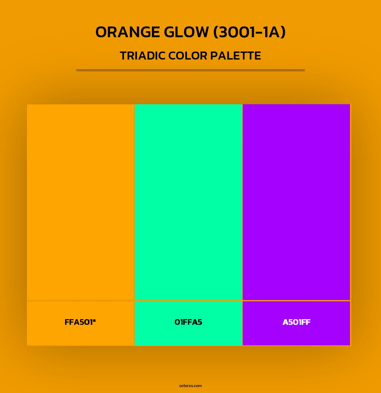 Orange Glow (3001-1A) - Triadic Color Palette
