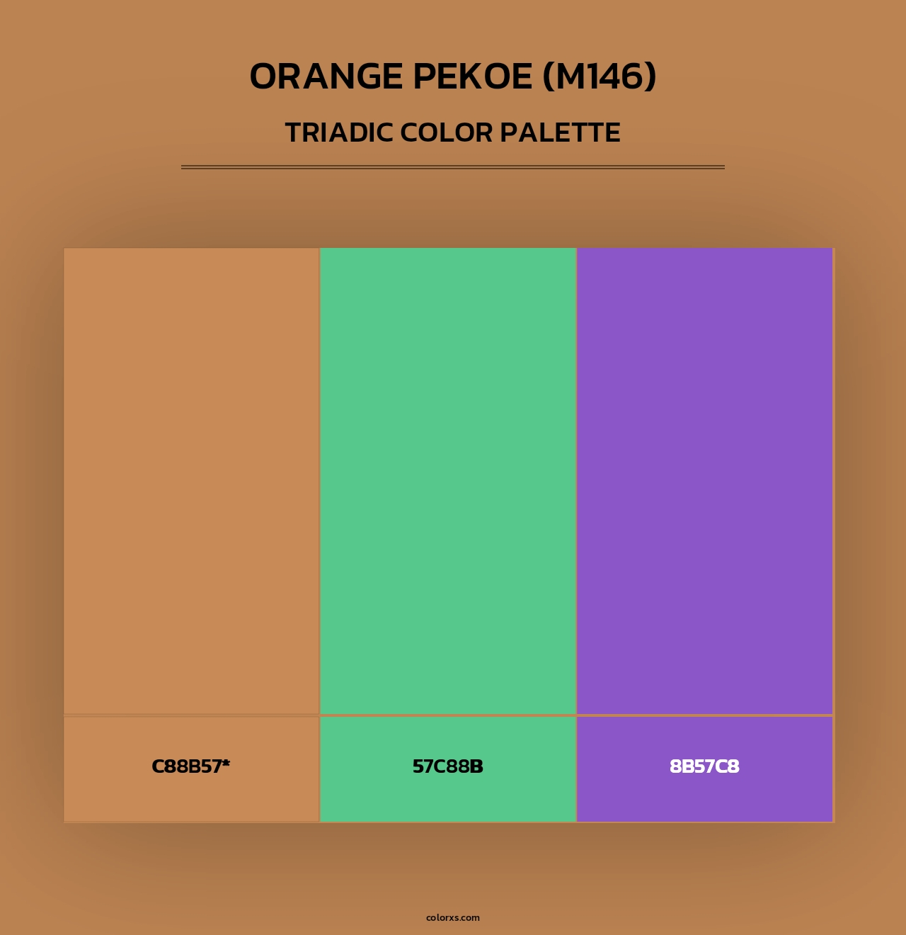 Orange Pekoe (M146) - Triadic Color Palette