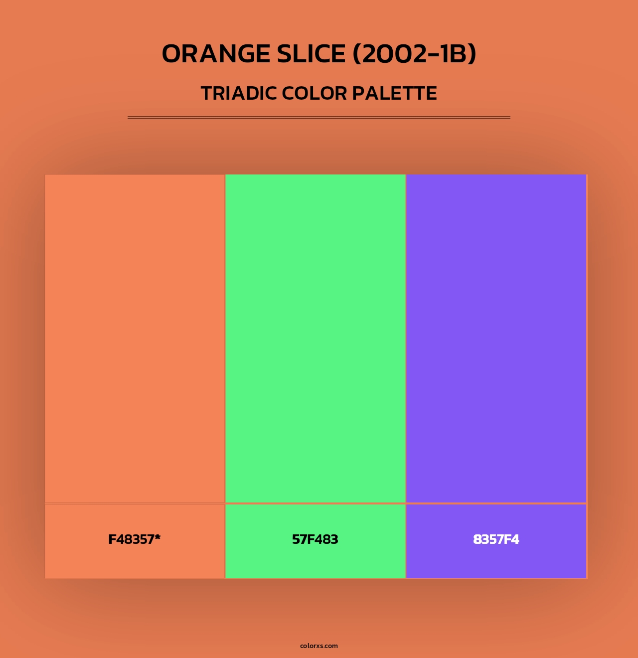 Orange Slice (2002-1B) - Triadic Color Palette