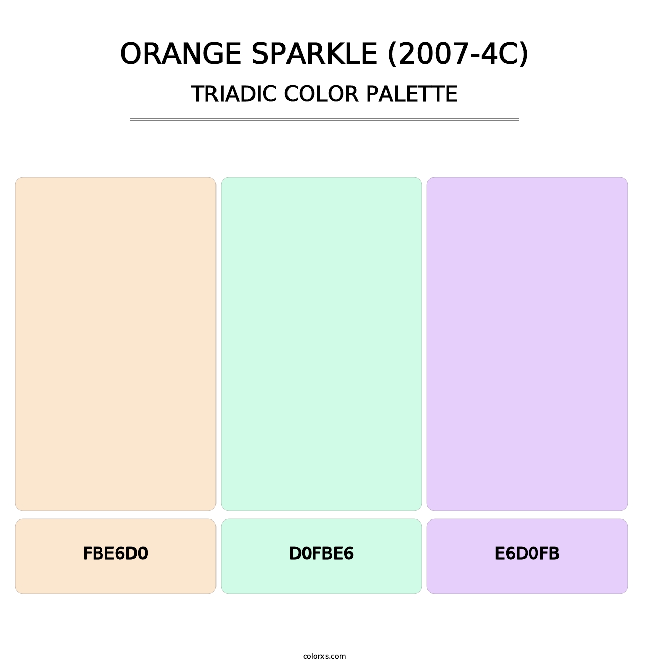 Orange Sparkle (2007-4C) - Triadic Color Palette