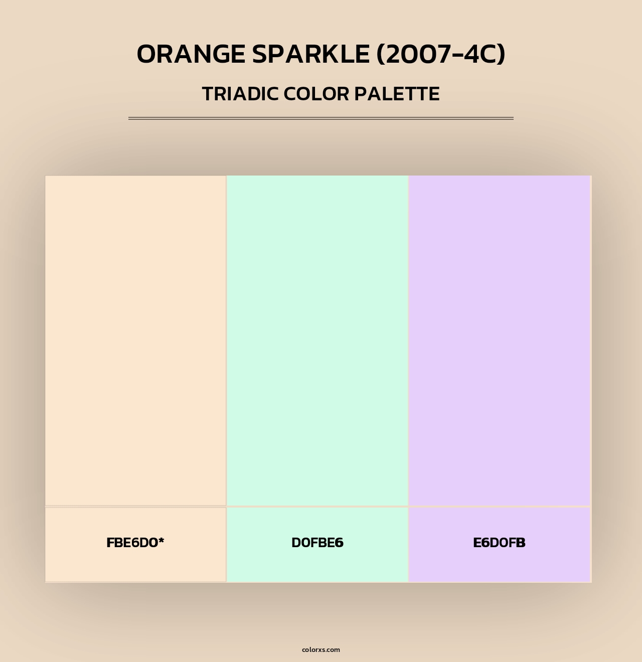 Orange Sparkle (2007-4C) - Triadic Color Palette