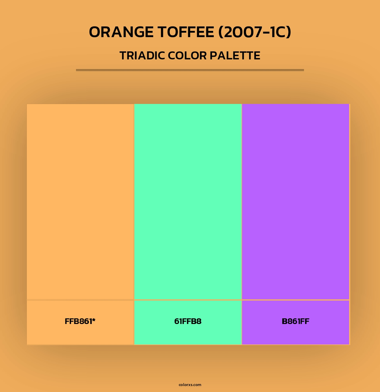 Orange Toffee (2007-1C) - Triadic Color Palette