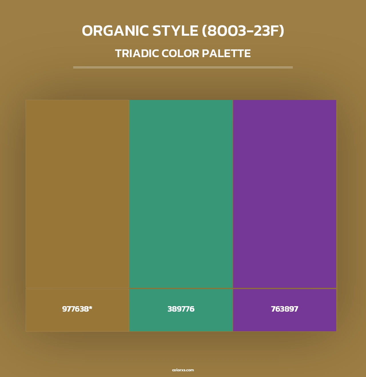 Organic Style (8003-23F) - Triadic Color Palette