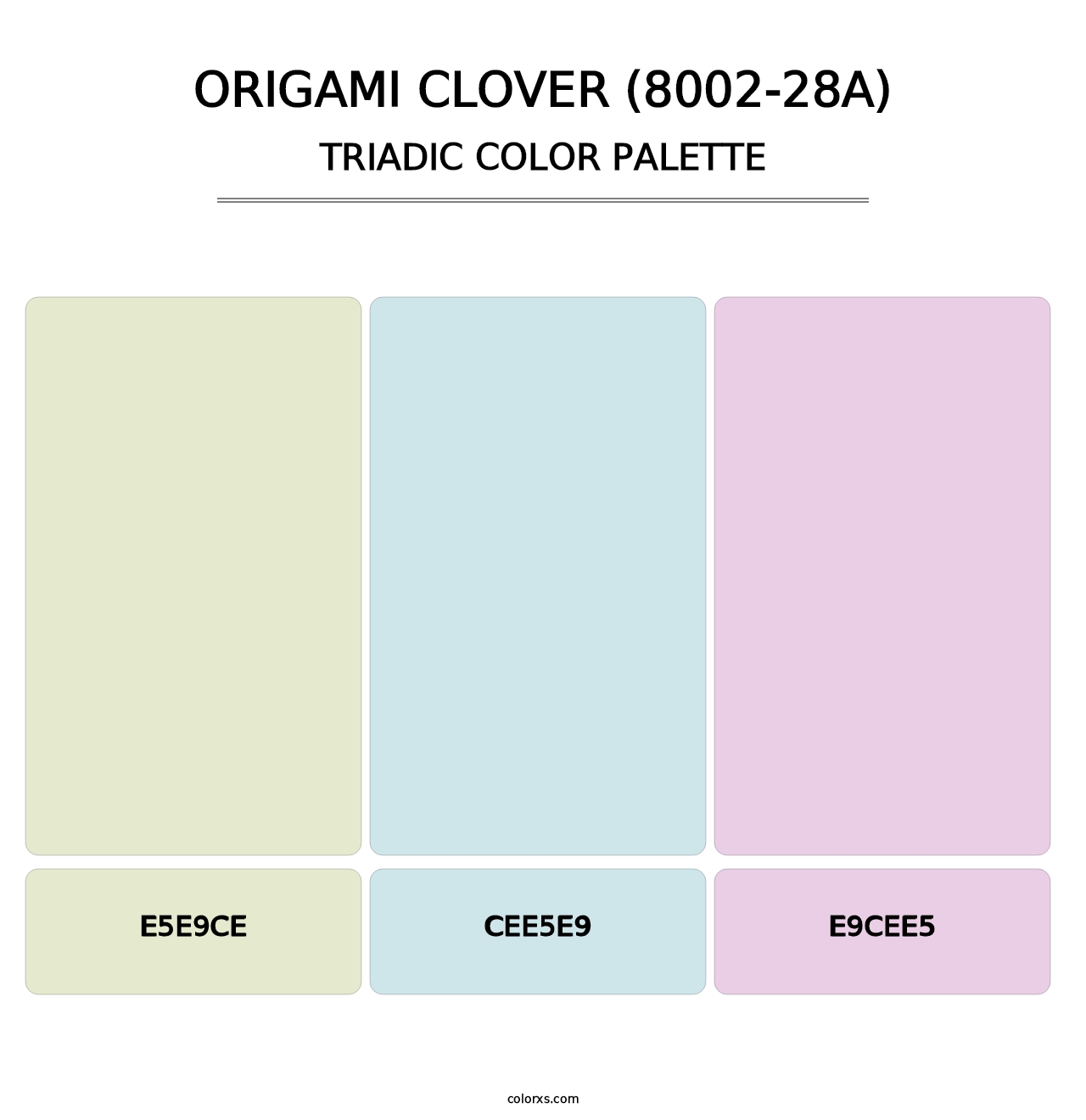 Origami Clover (8002-28A) - Triadic Color Palette