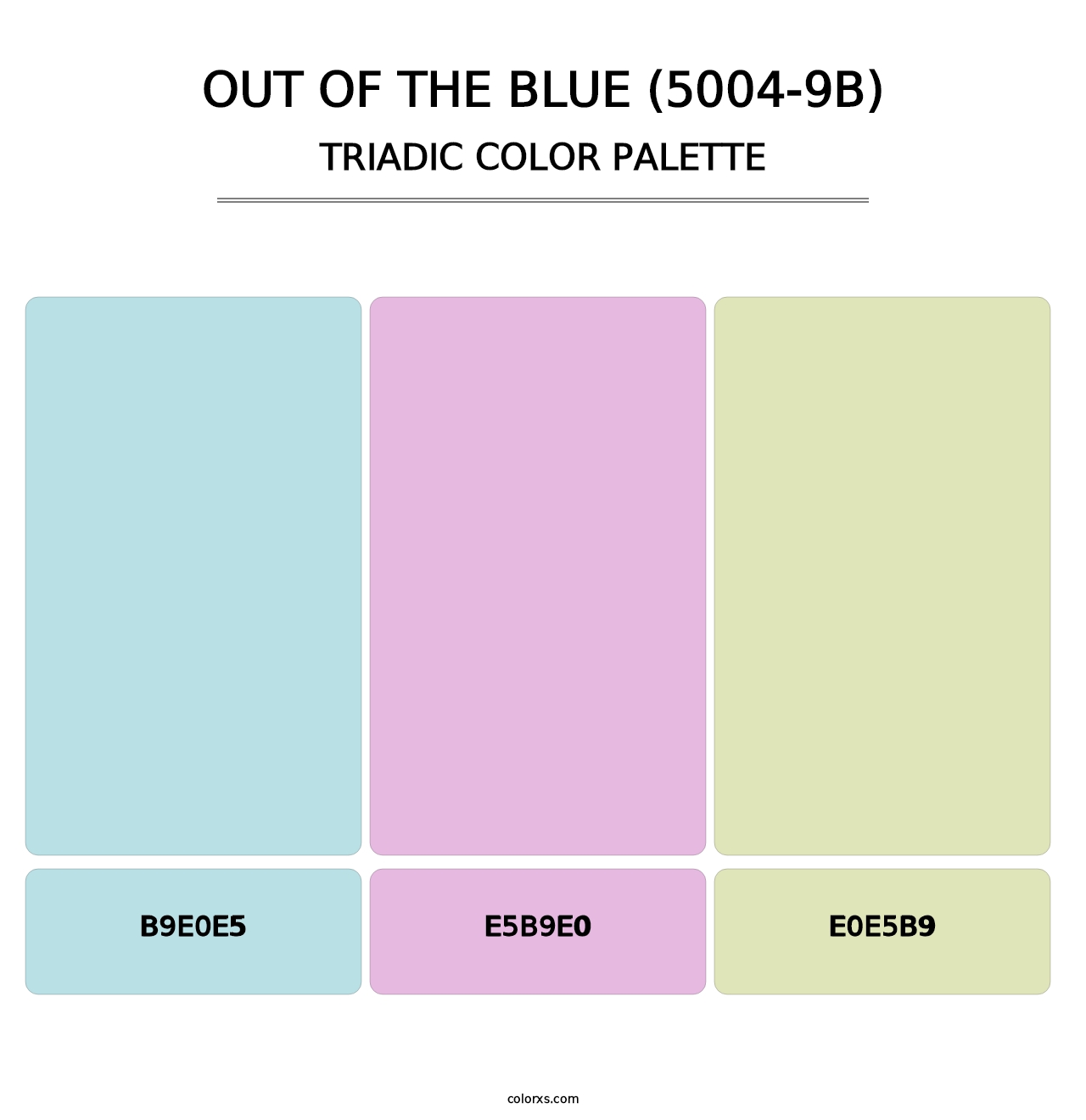 Out of the Blue (5004-9B) - Triadic Color Palette