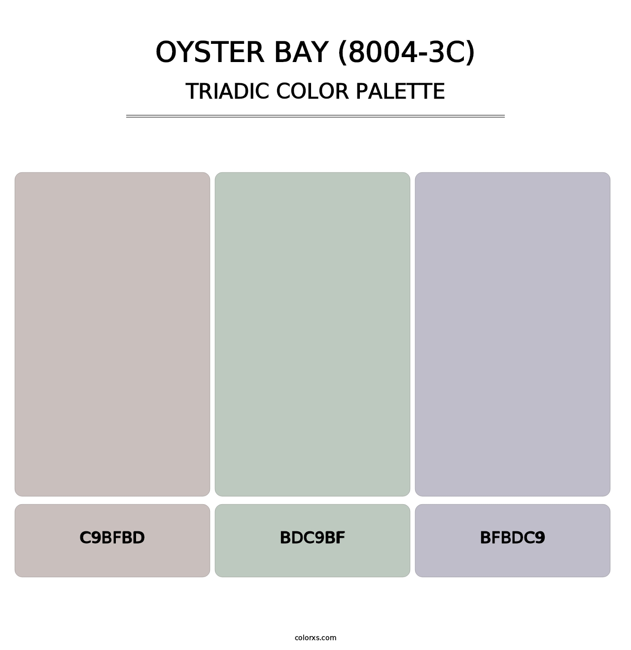 Oyster Bay (8004-3C) - Triadic Color Palette