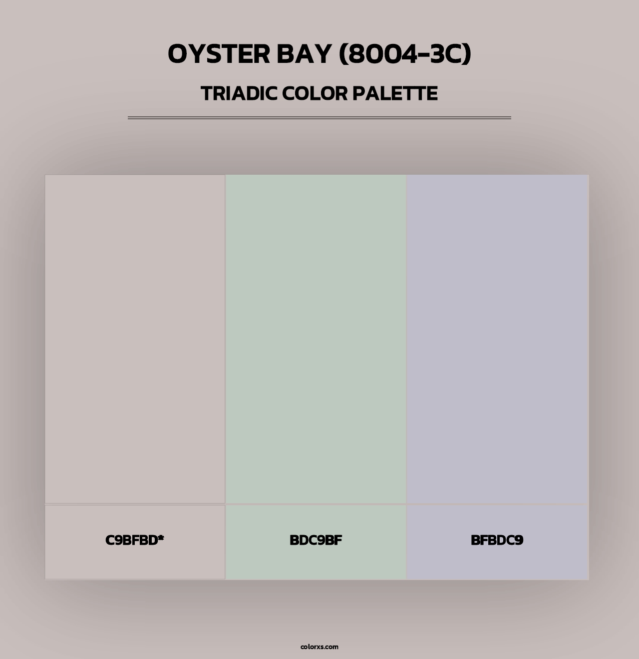 Oyster Bay (8004-3C) - Triadic Color Palette