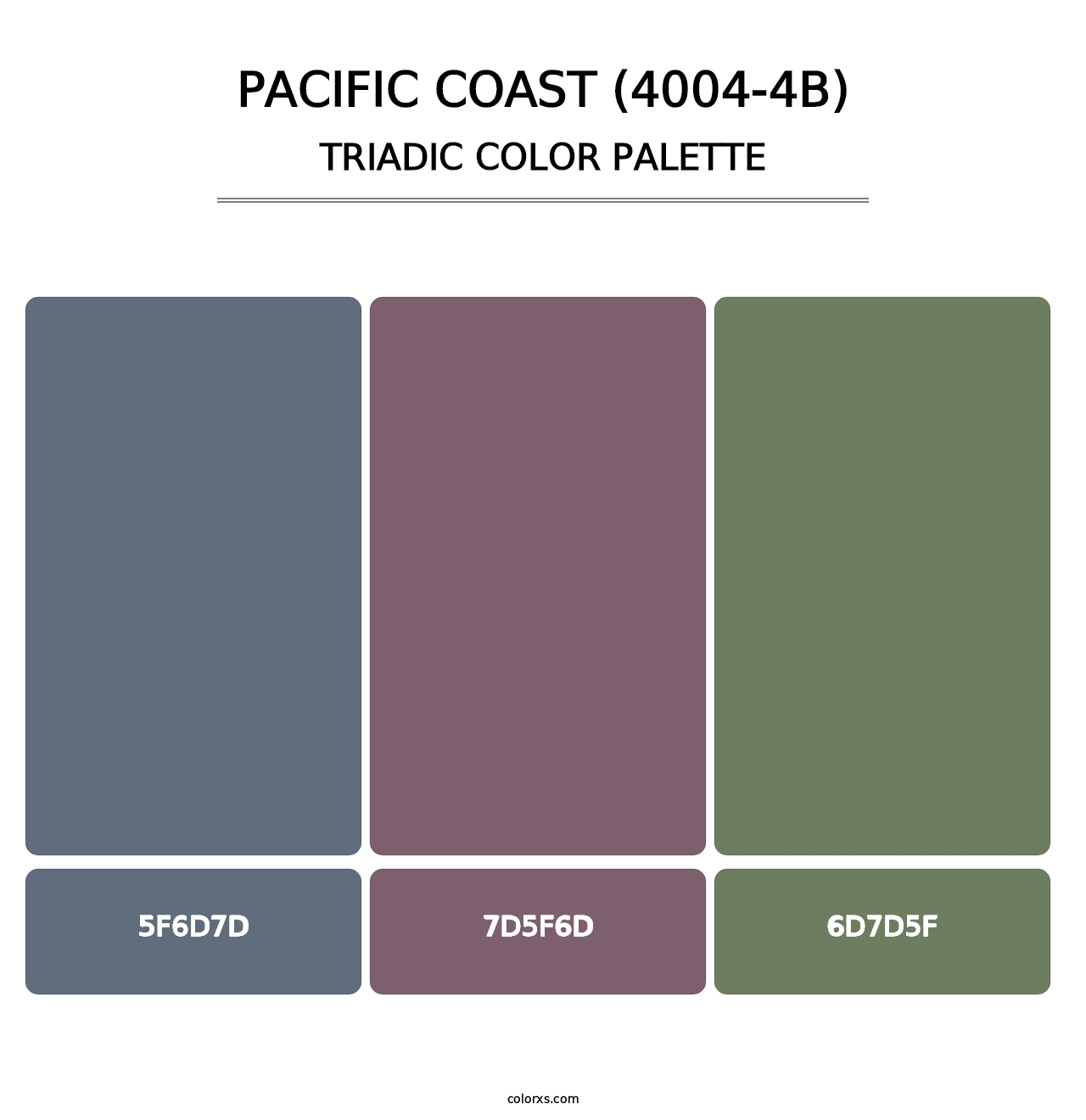 Pacific Coast (4004-4B) - Triadic Color Palette