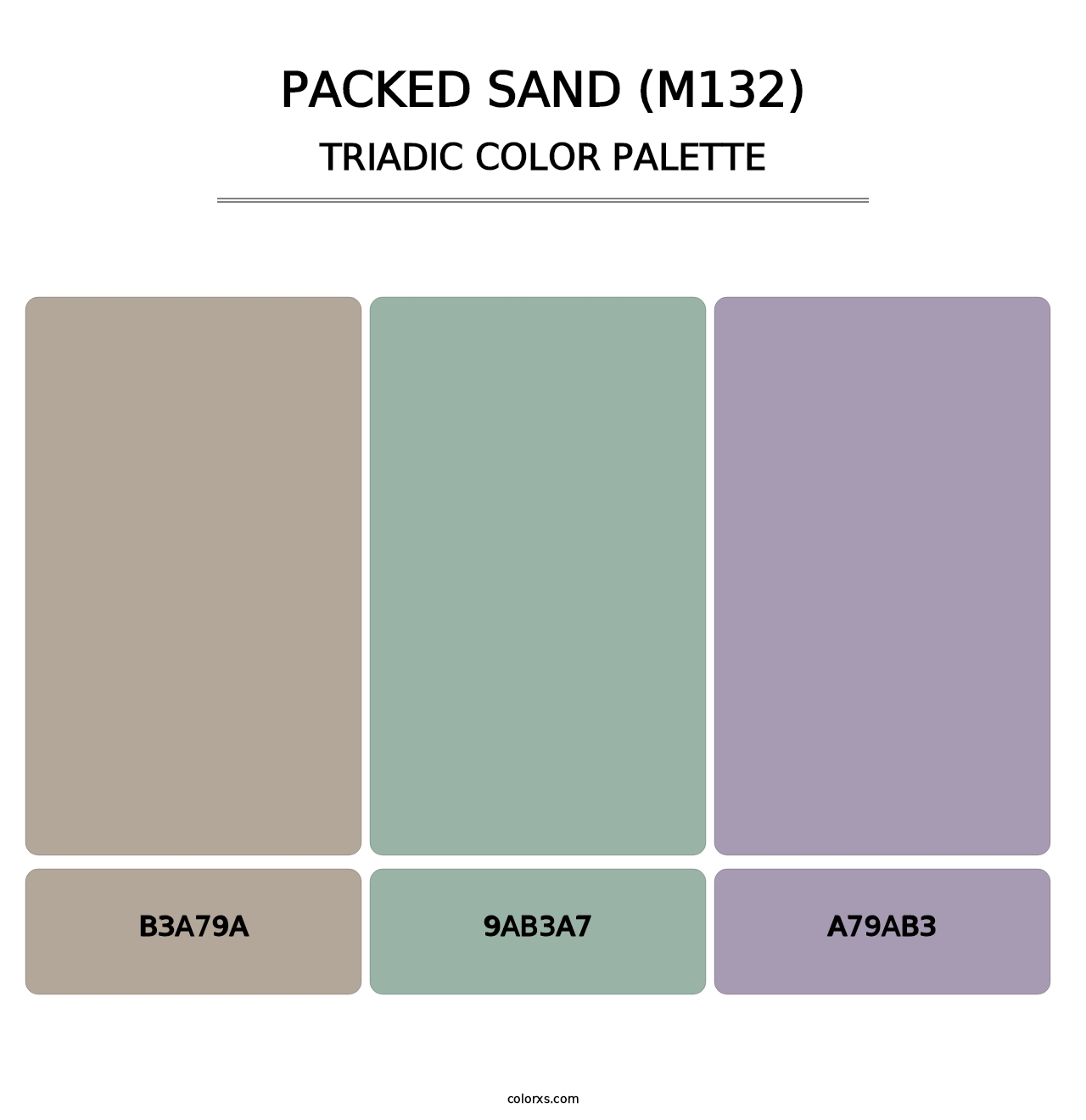 Packed Sand (M132) - Triadic Color Palette