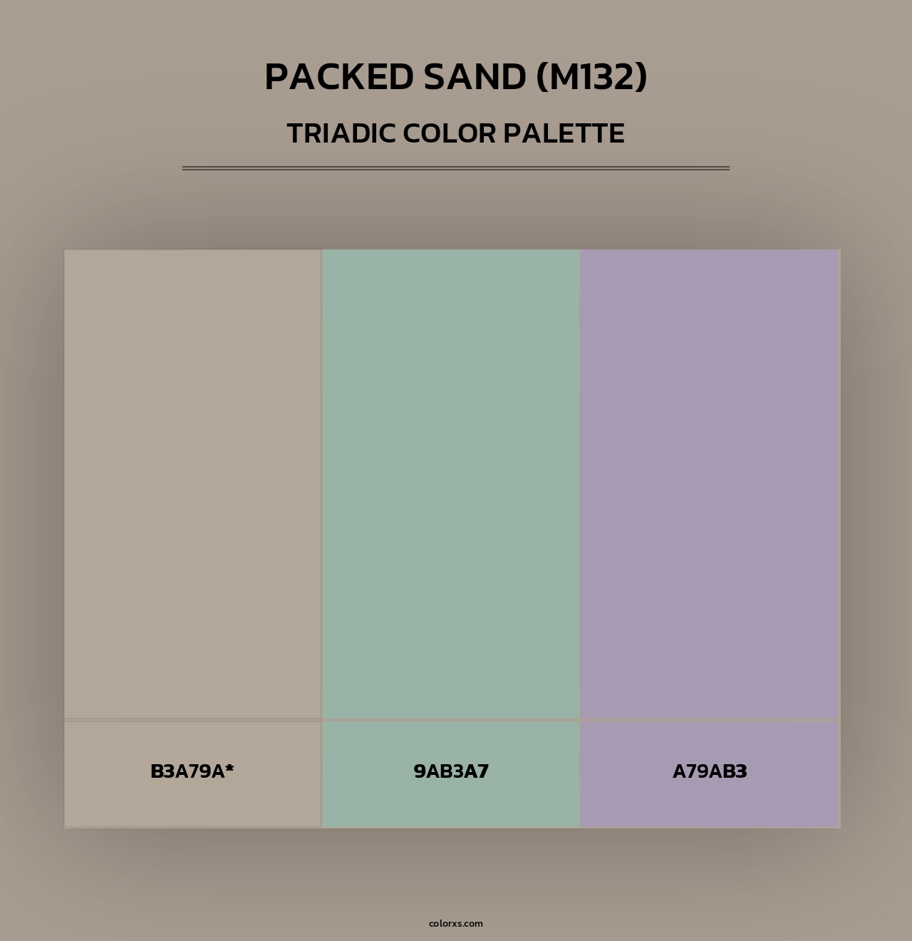 Packed Sand (M132) - Triadic Color Palette