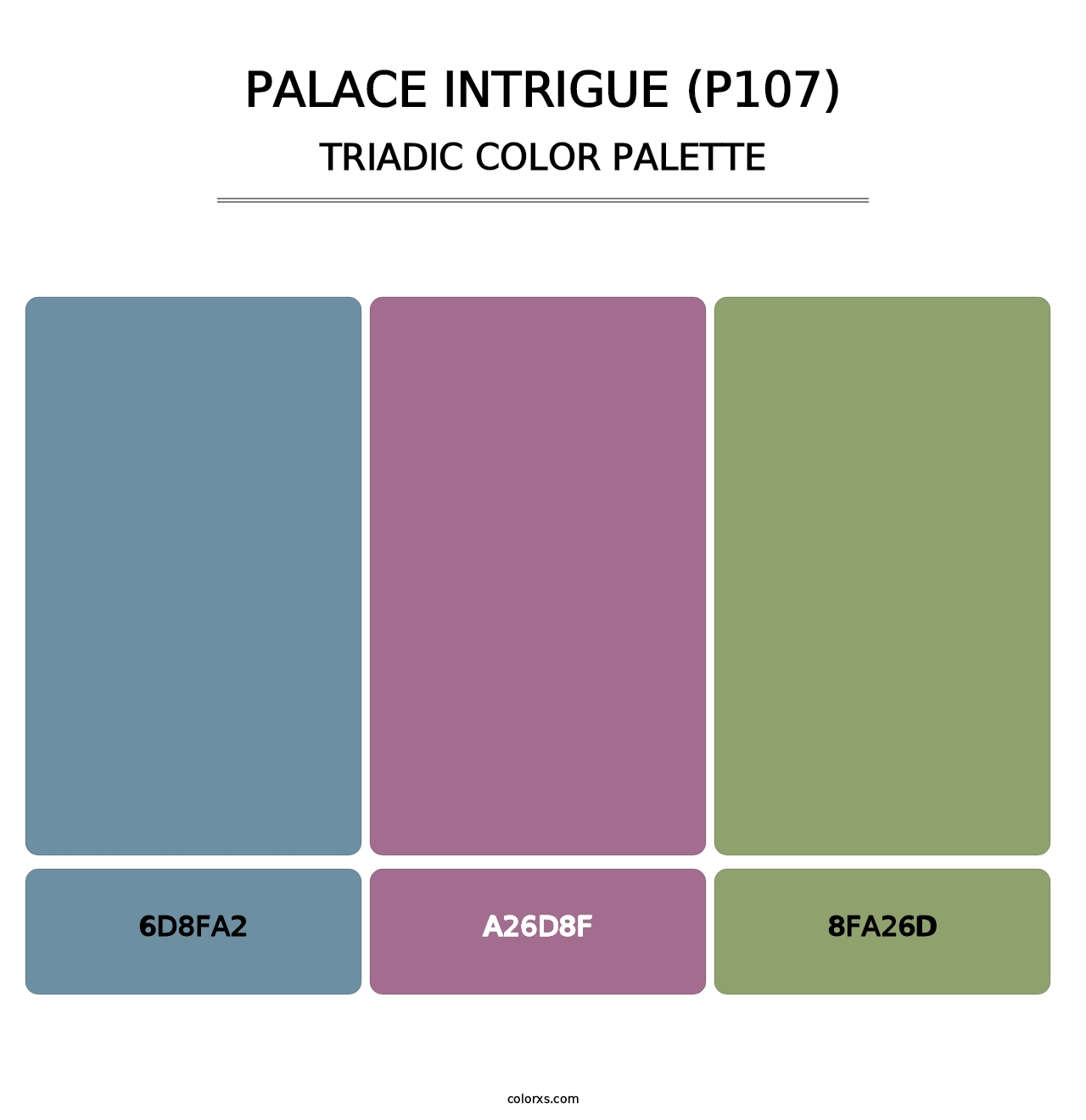 Palace Intrigue (P107) - Triadic Color Palette