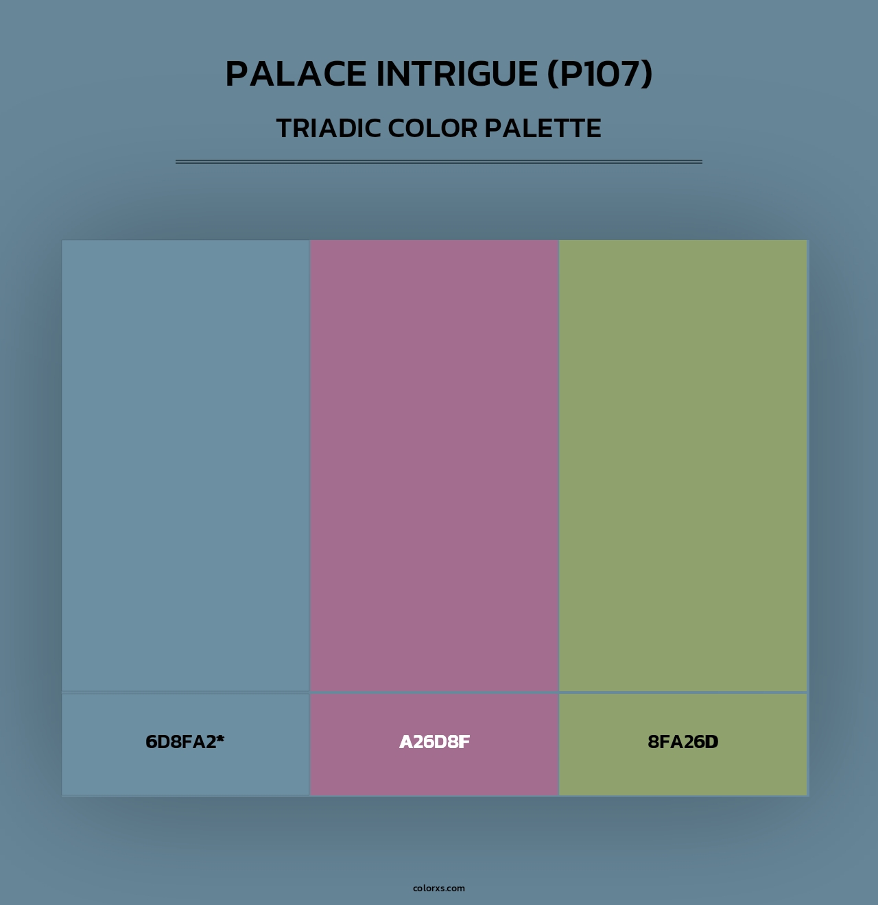 Palace Intrigue (P107) - Triadic Color Palette