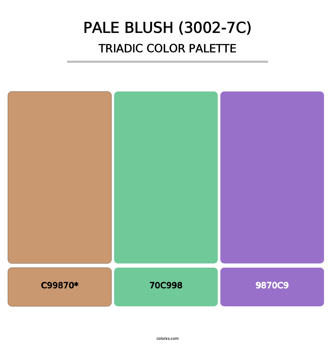 Pale Blush (3002-7C) - Triadic Color Palette