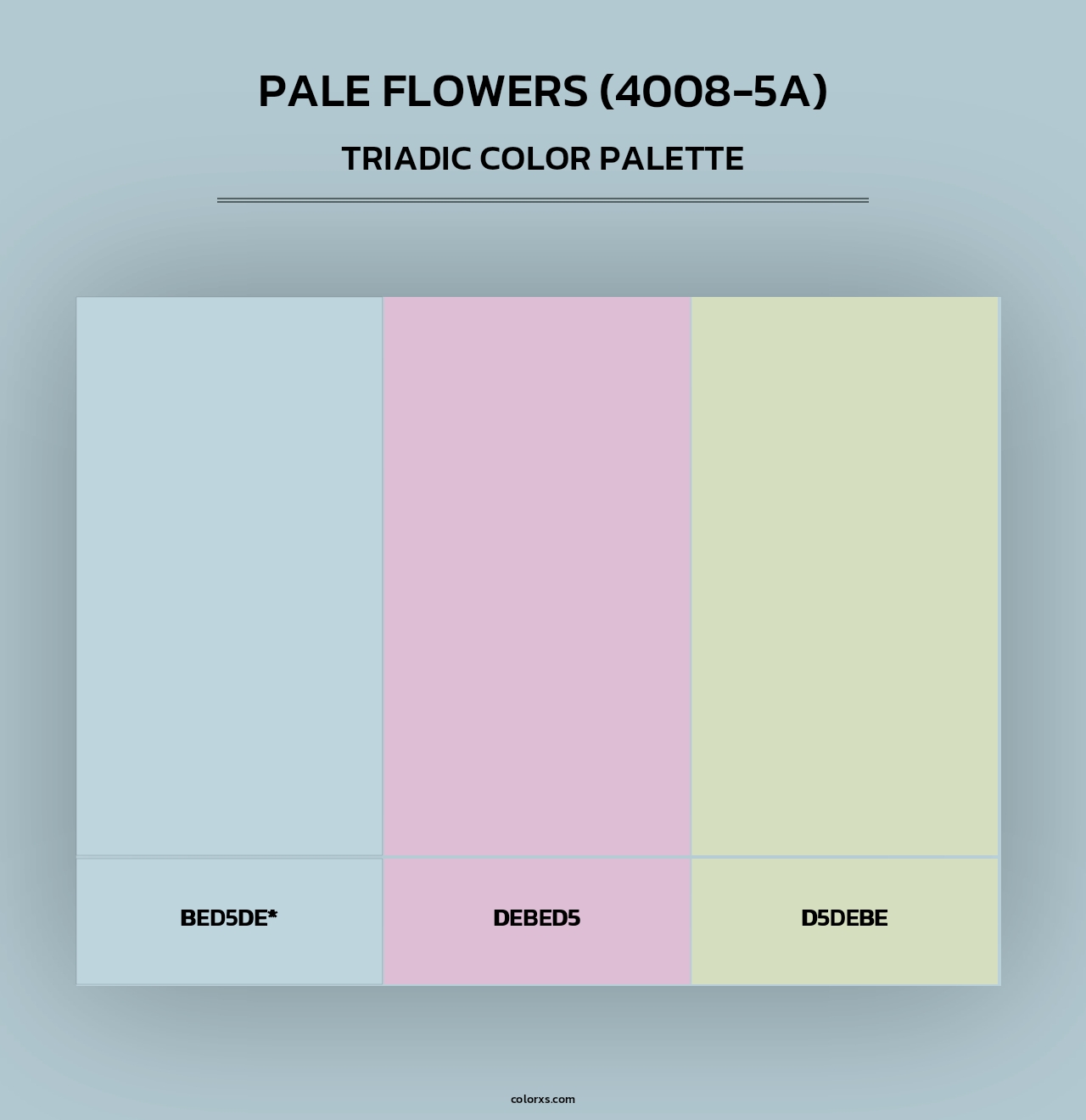 Pale Flowers (4008-5A) - Triadic Color Palette