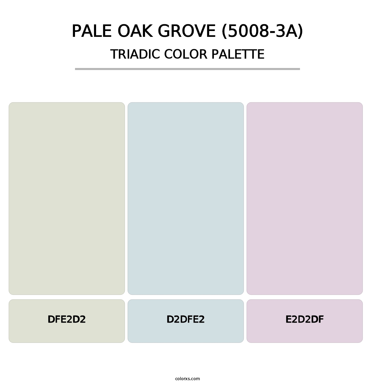 Pale Oak Grove (5008-3A) - Triadic Color Palette