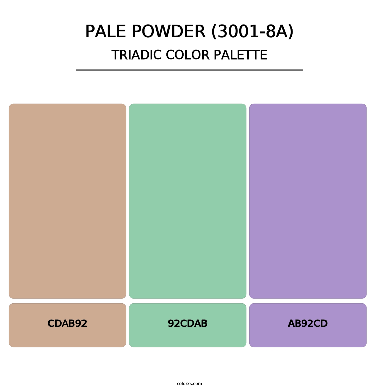 Pale Powder (3001-8A) - Triadic Color Palette