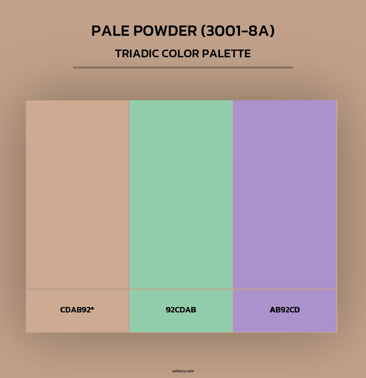 Pale Powder (3001-8A) - Triadic Color Palette