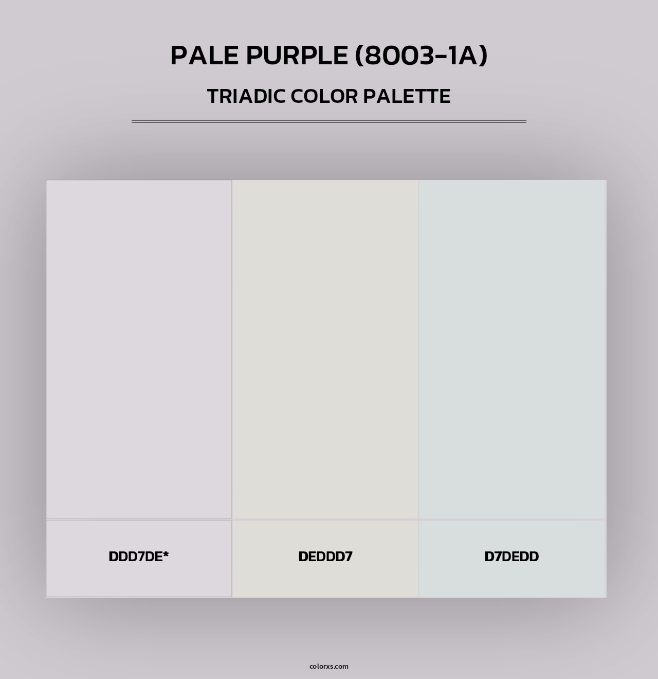 Pale Purple (8003-1A) - Triadic Color Palette