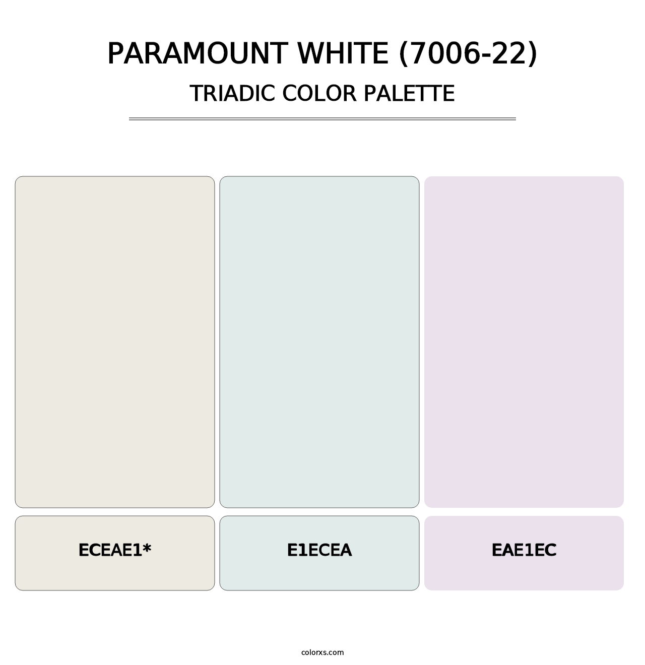 Paramount White (7006-22) - Triadic Color Palette