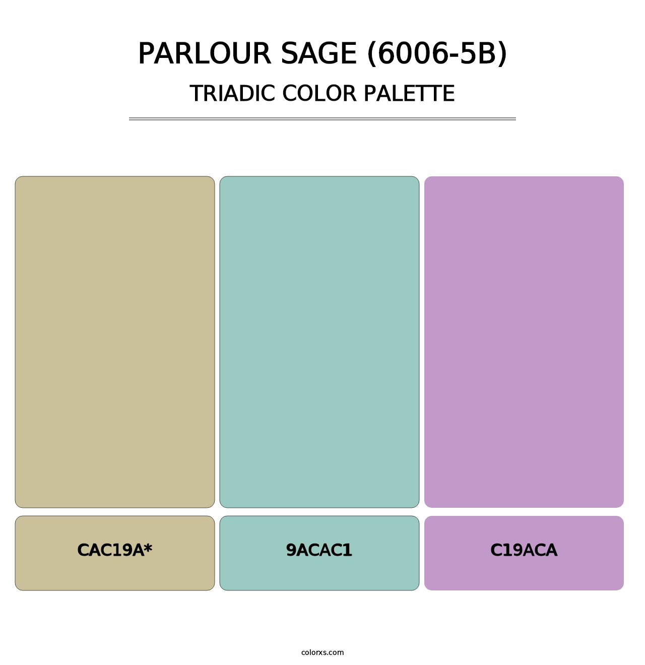 Parlour Sage (6006-5B) - Triadic Color Palette