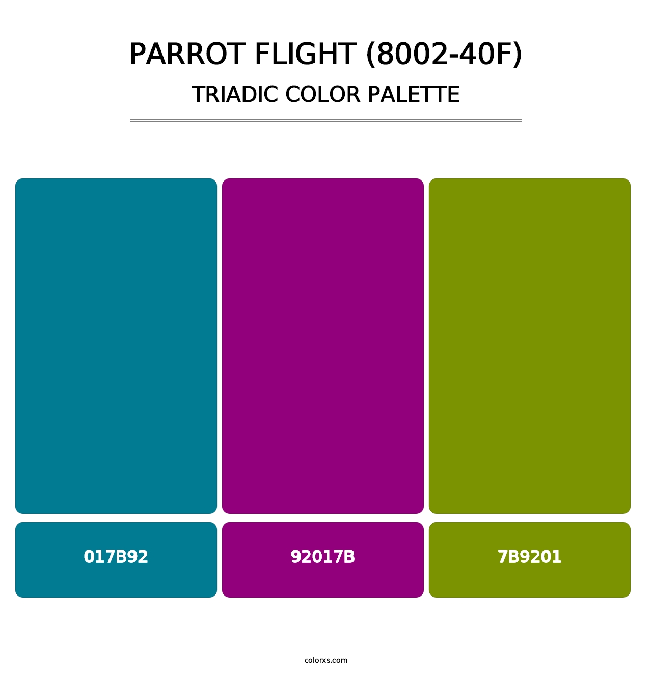 Parrot Flight (8002-40F) - Triadic Color Palette