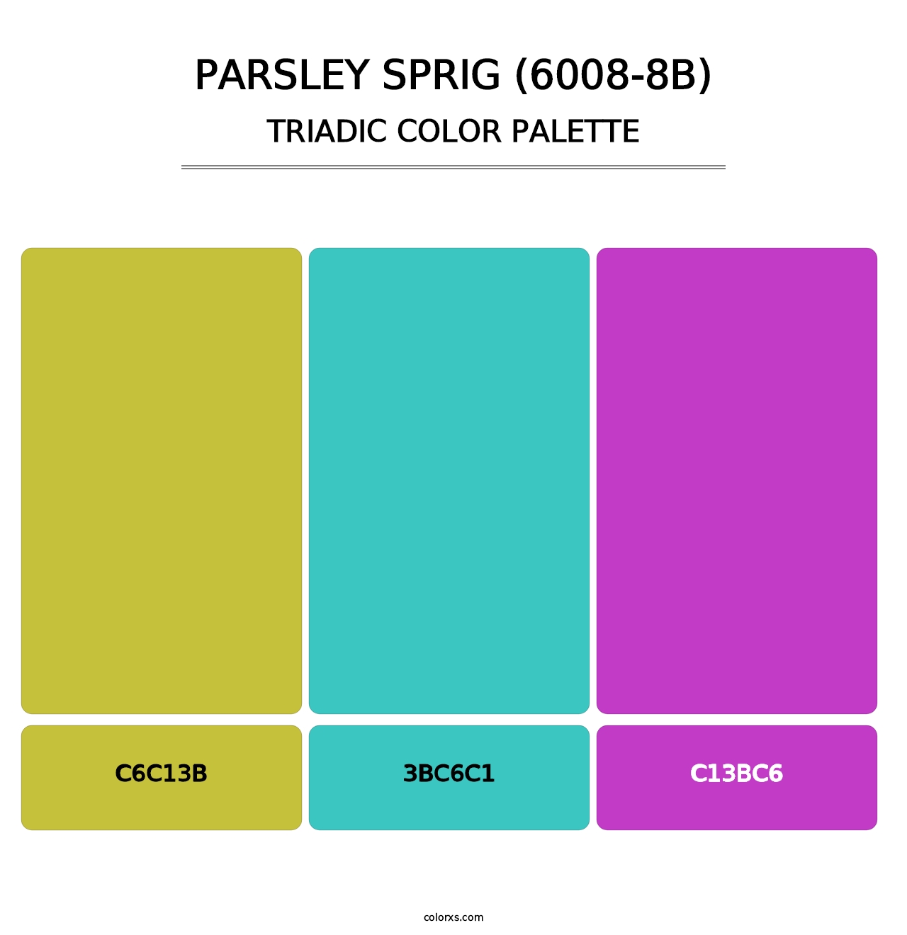 Parsley Sprig (6008-8B) - Triadic Color Palette