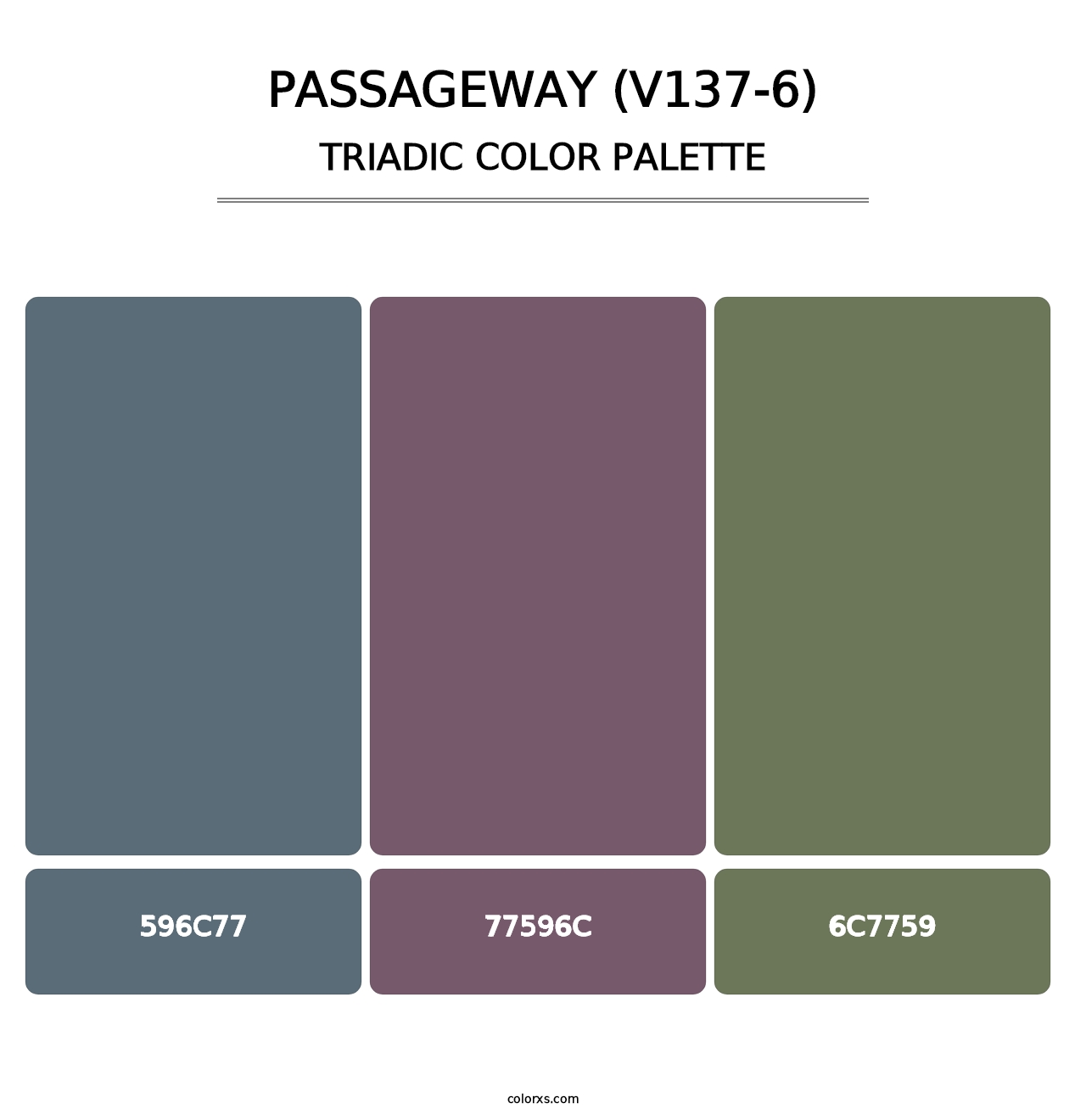 Passageway (V137-6) - Triadic Color Palette