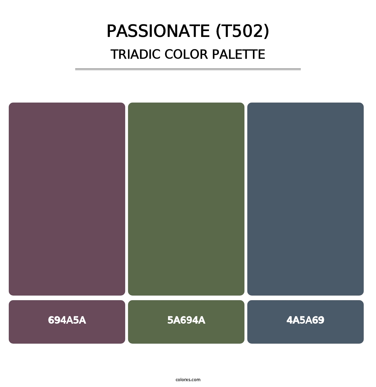 Passionate (T502) - Triadic Color Palette