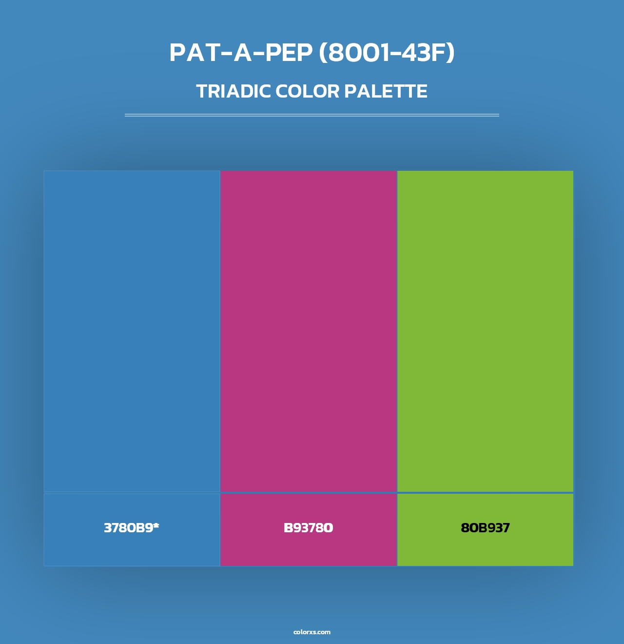 Pat-a-Pep (8001-43F) - Triadic Color Palette