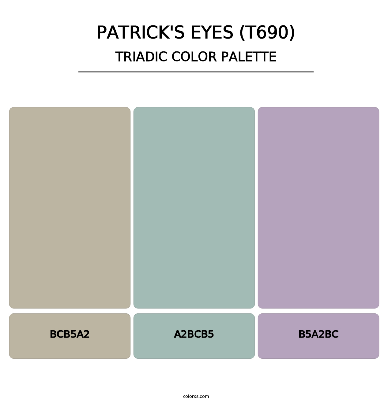 Patrick's Eyes (T690) - Triadic Color Palette