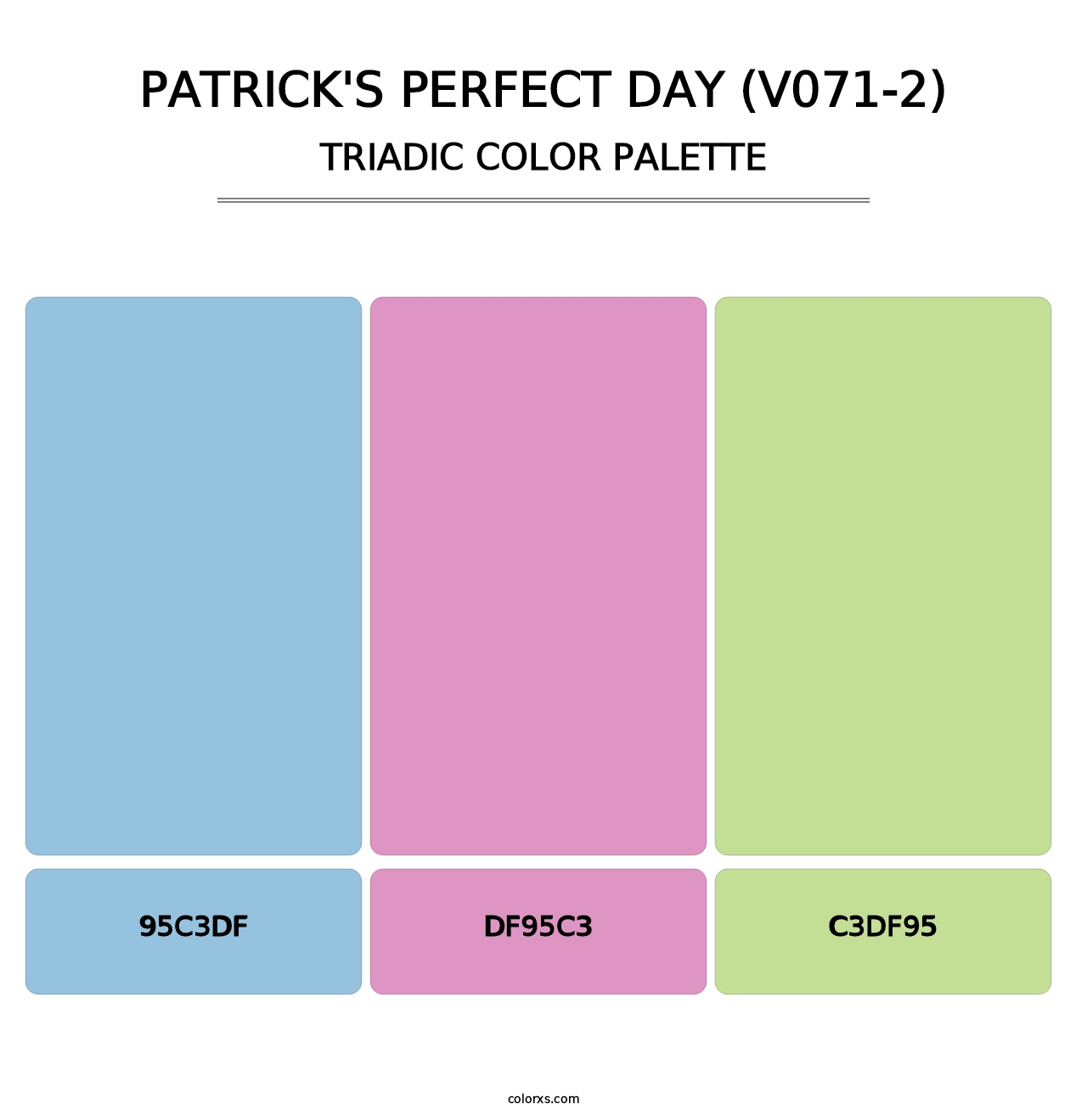 Patrick's Perfect Day (V071-2) - Triadic Color Palette