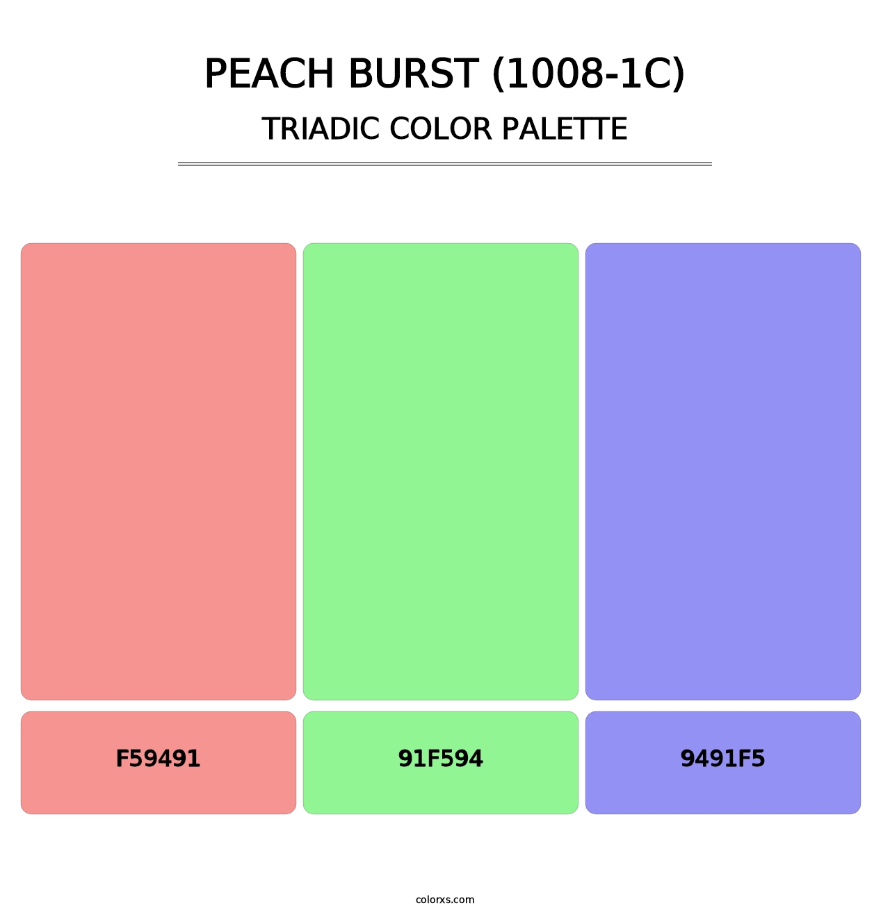 Peach Burst (1008-1C) - Triadic Color Palette