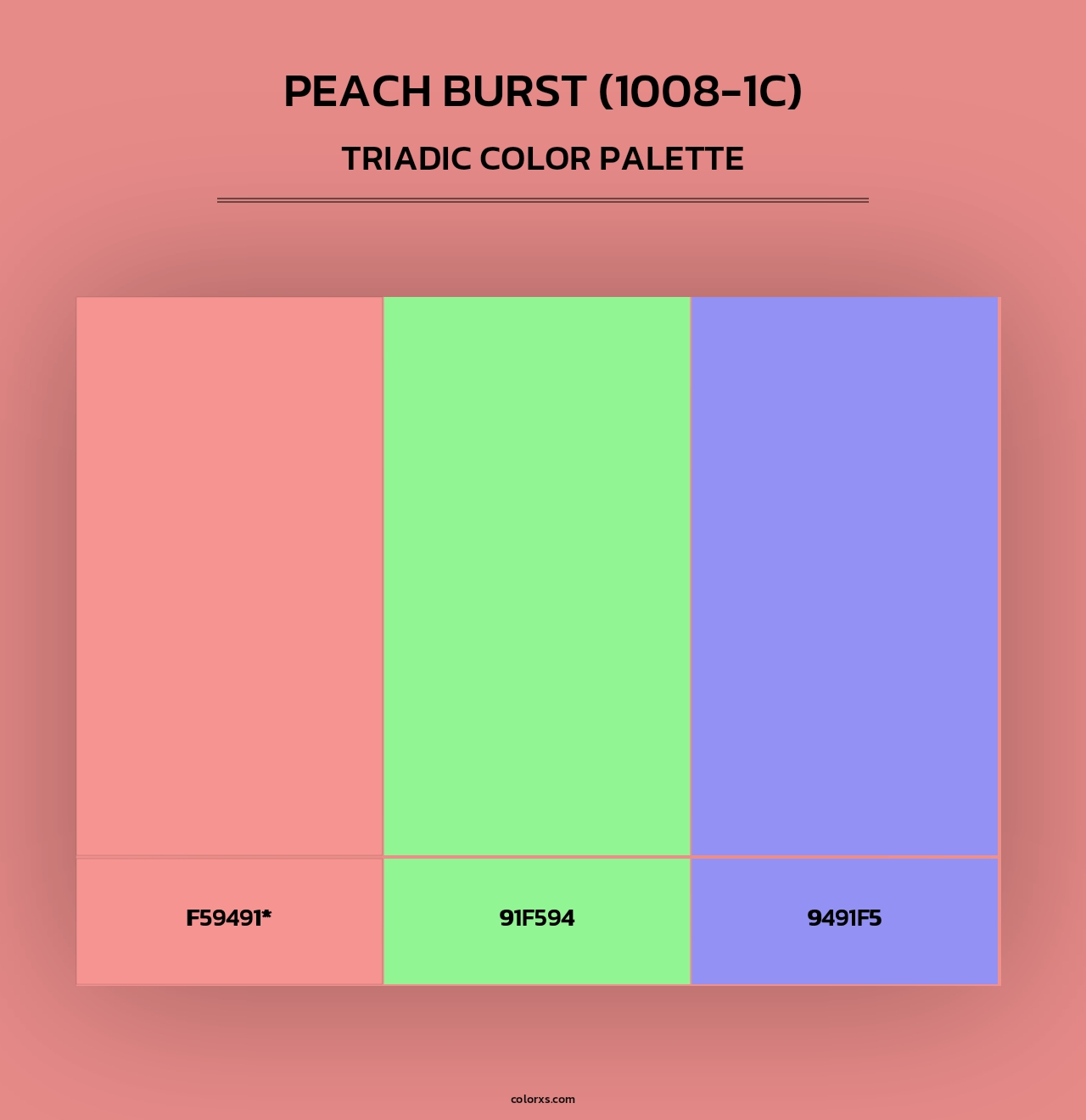 Peach Burst (1008-1C) - Triadic Color Palette