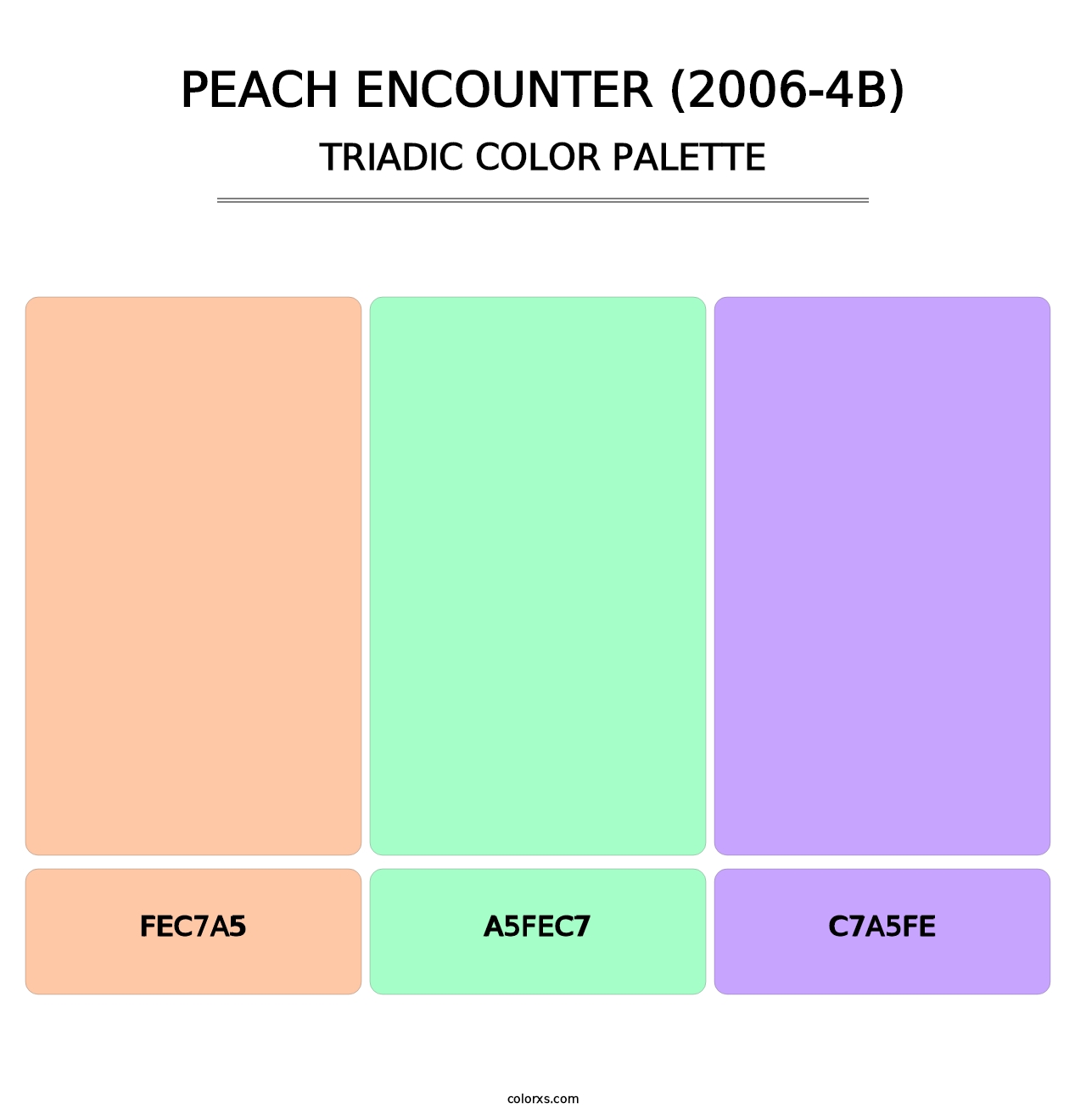 Peach Encounter (2006-4B) - Triadic Color Palette