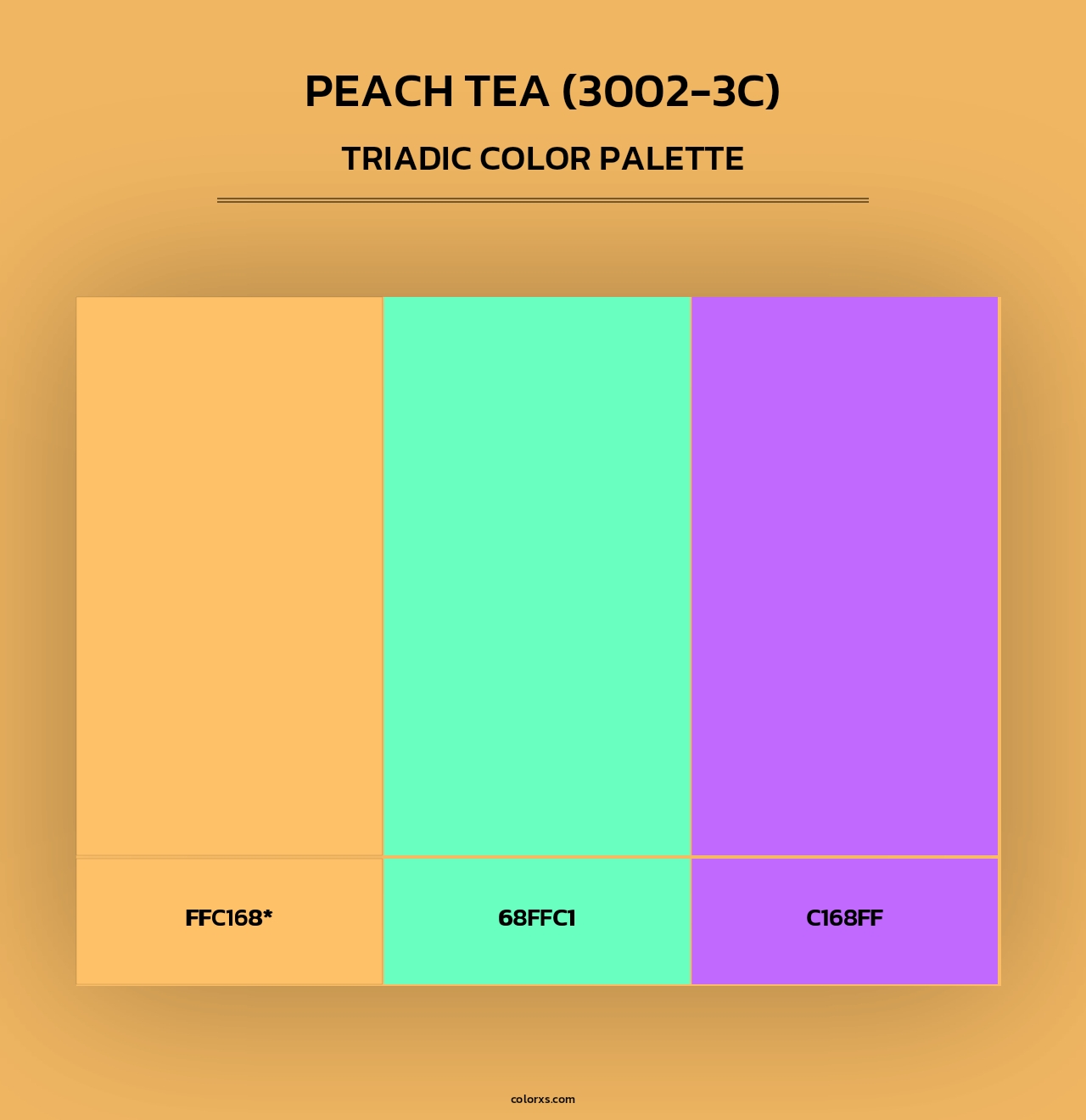 Peach Tea (3002-3C) - Triadic Color Palette