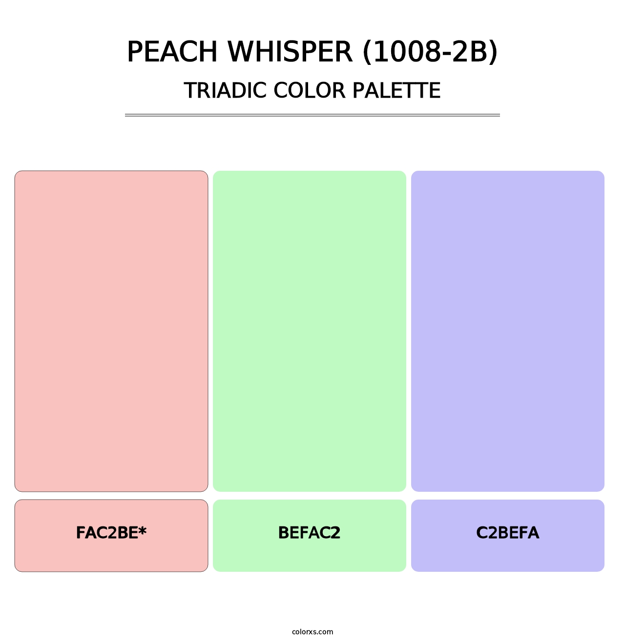 Peach Whisper (1008-2B) - Triadic Color Palette