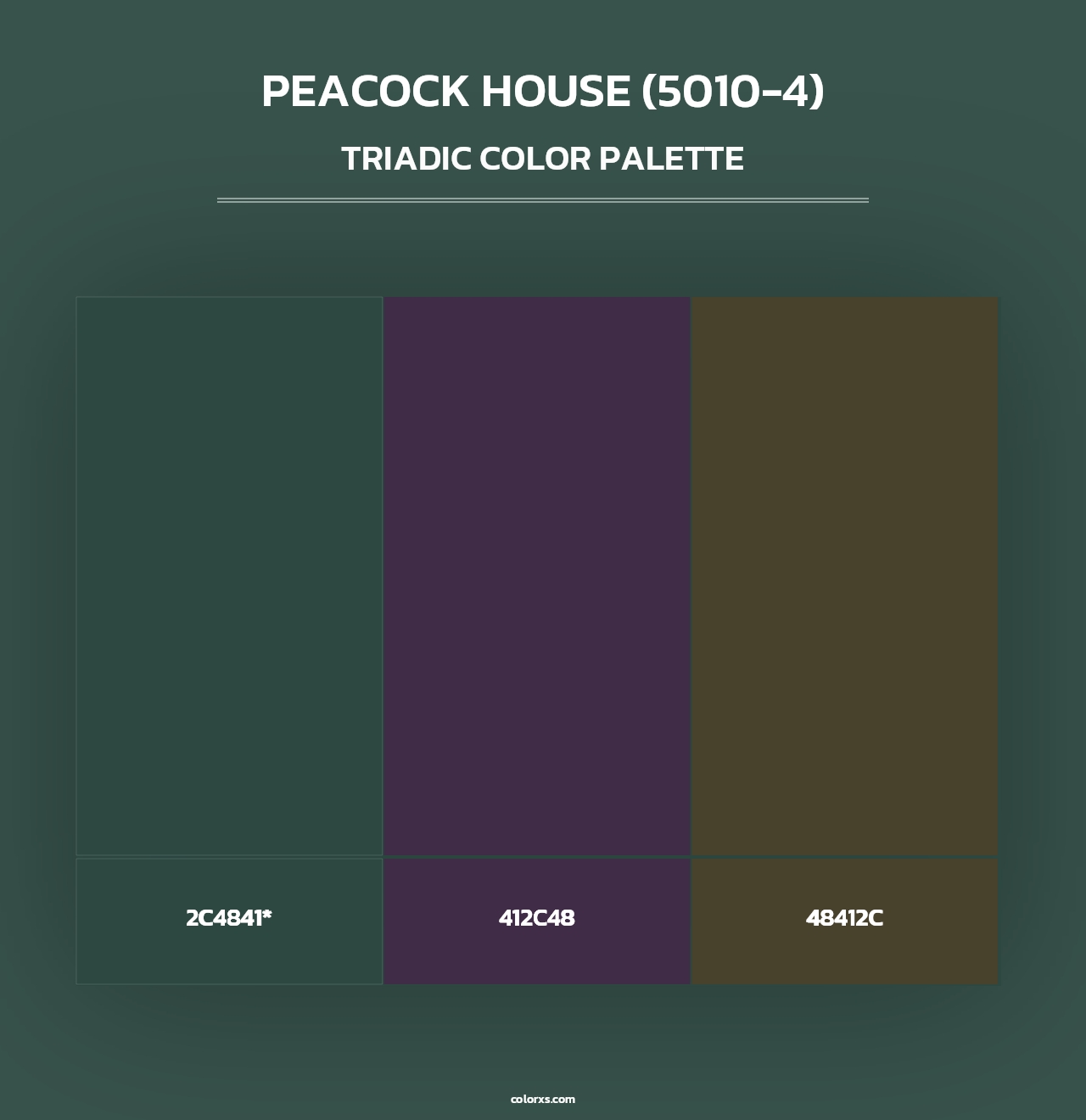 Peacock House (5010-4) - Triadic Color Palette