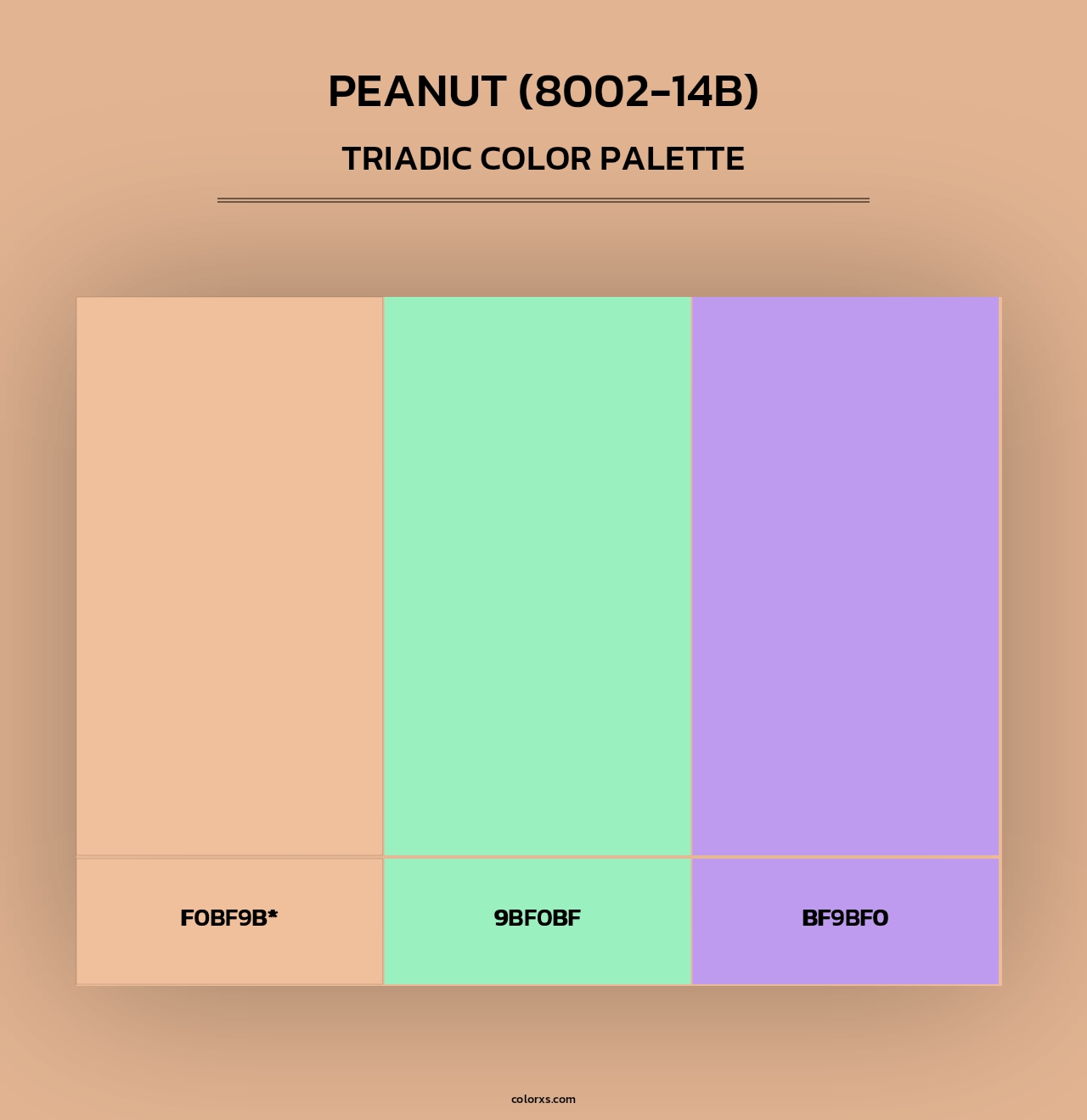 Peanut (8002-14B) - Triadic Color Palette