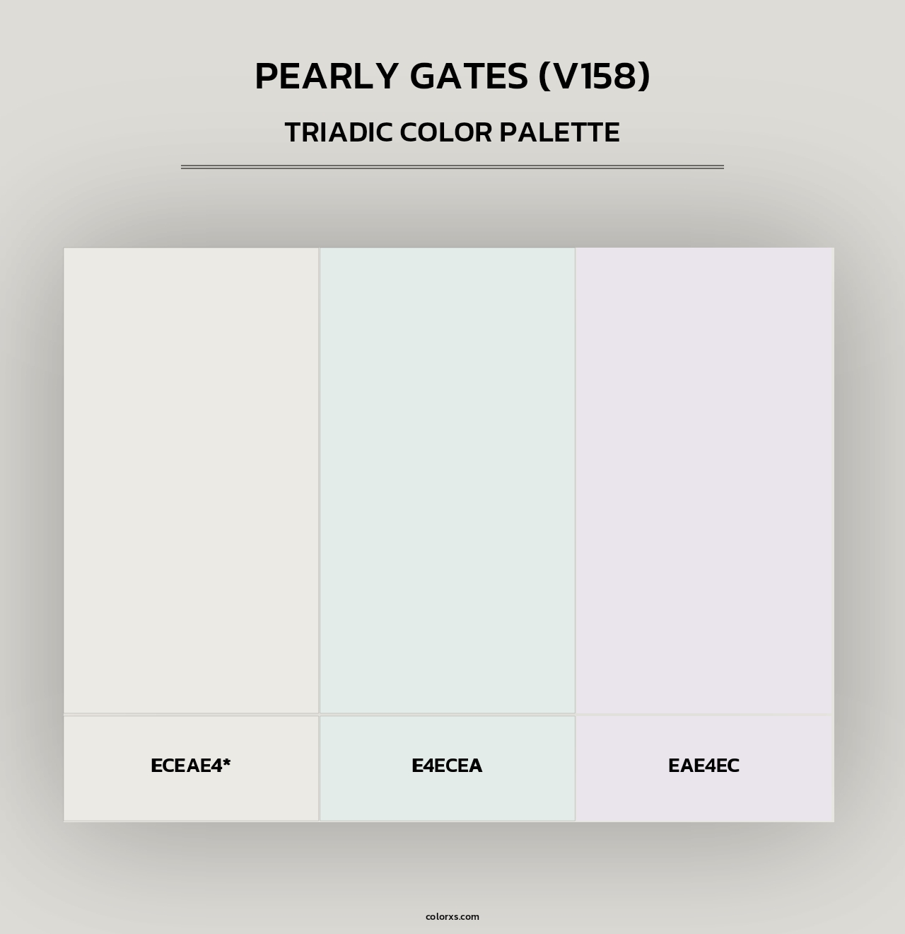 Pearly Gates (V158) - Triadic Color Palette
