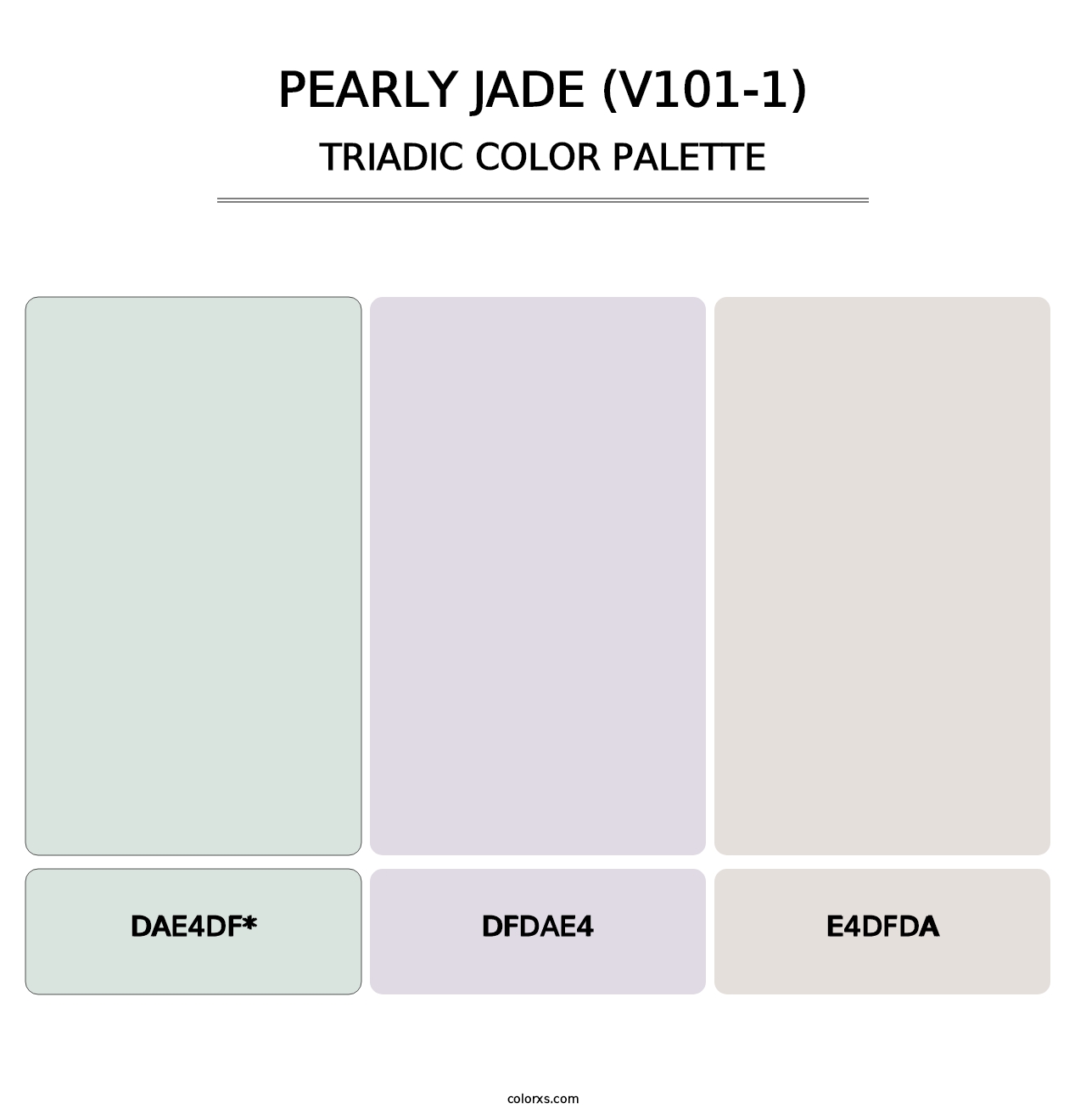 Pearly Jade (V101-1) - Triadic Color Palette