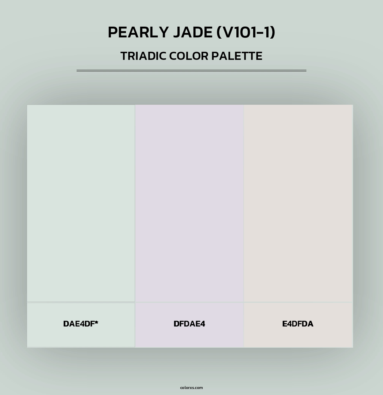 Pearly Jade (V101-1) - Triadic Color Palette