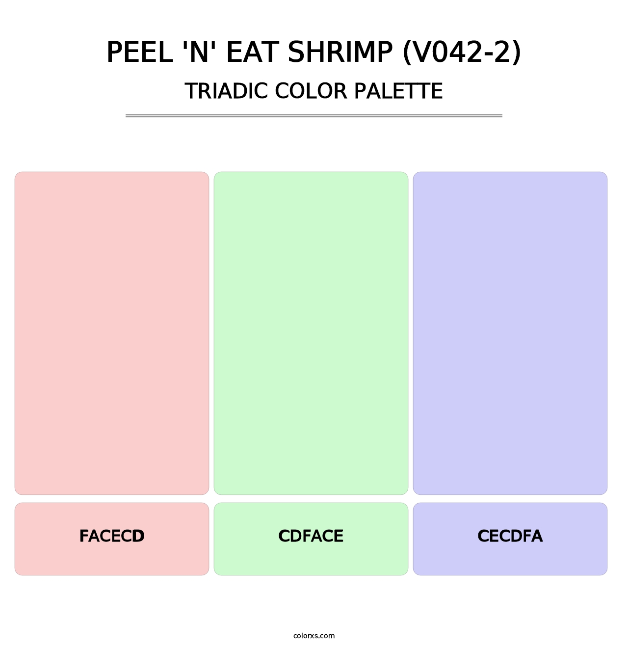 Peel 'n' Eat Shrimp (V042-2) - Triadic Color Palette